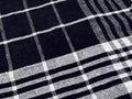 Black fabric background and pattern with white stripes Royalty Free Stock Photo