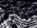 Black fabric background and pattern with white stripes Royalty Free Stock Photo