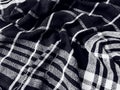 Black fabric background and pattern with white stripes Royalty Free Stock Photo
