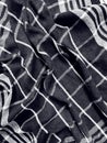 Black fabric background and pattern with white stripes Royalty Free Stock Photo