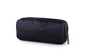 Black fabric cosmetic bag isolated on background Royalty Free Stock Photo