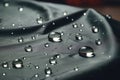 Black fabric with water-repellent impregnation