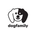 Black face cute dog maltipoo logo design vector graphic symbol icon sign illustration creative idea