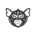 Black face hyenas logo design vector graphic symbol icon sign illustration creative idea