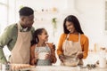 Black Family Baking Making Dough For Cookies In Kitchen Indoor Royalty Free Stock Photo