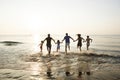 Black family having fun on the beach Royalty Free Stock Photo