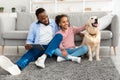 Black family spending time together at home Royalty Free Stock Photo