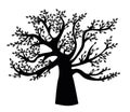 Black family Tree template. Royalty Free Stock Photo