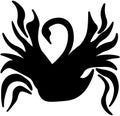 Black fantasy swan original logo.