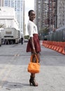 Black Fashion model Summer Street Style during Fashion Week