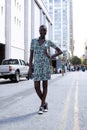 Black Fashion model Summer Street Style during Fashion Week