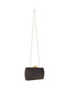 Black fashion purse handbag with a golden clasp
