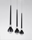 Black fashionable crystal led chandelier lighting Royalty Free Stock Photo