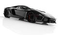 Black fast sports car on white background studio. Shiny, new, lu Royalty Free Stock Photo