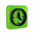 Black Fast time delivery icon isolated on transparent background. Timely service, stopwatch in motion, deadline concept