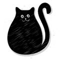 Black fat cat Royalty Free Stock Photo