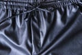 Black faux leather elasticated waist drawstring fashion jogger trousers