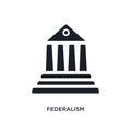 black federalism isolated vector icon. simple element illustration from united states of america concept vector icons. federalism