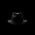 Minimalistic Black Hat Silhouette: Film Noir Aesthetic In 8k Anglocore Style
