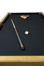 Black felt top pool table