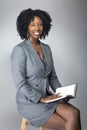 Black Female Author or Teacher in a Studio Royalty Free Stock Photo