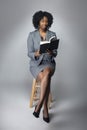 Black Female Author or Teacher in a Studio Royalty Free Stock Photo