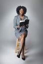 Black Female Author or Teacher in a Studio Royalty Free Stock Photo