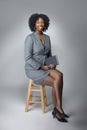 Black Female Author or Teacher in a Studio Royalty Free Stock Photo