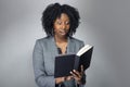 Black Female Author or Teacher in a Studio Royalty Free Stock Photo