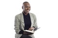 Black Female Author or Writer Posing with a Book Royalty Free Stock Photo