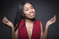 Black Female Carefree Facial Expressions Royalty Free Stock Photo