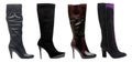 Black female high-heeled boots Royalty Free Stock Photo