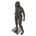 Black female nude glossy mannequin on white background. 3d rendering Royalty Free Stock Photo