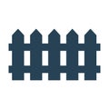 Black fence icon. Barrier symbol vector isolated