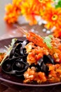 Black fettucine Royalty Free Stock Photo