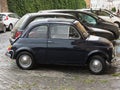 Black Fiat 500 car