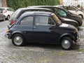 Black Fiat 500 car