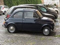 Black Fiat 500 car