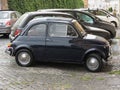 Black Fiat 500 car