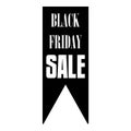 Black Fiday sale banner icon, simple style