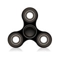 Black Fidget Spinner Focus Toy Illustration