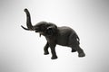 Black figurine of an elephant made of glass Royalty Free Stock Photo