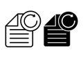 File Refresh Black Icon Bundle for Update Sync Reload and Document Renewal Processes Royalty Free Stock Photo
