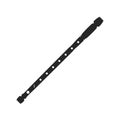 Black filled piccolo. Musical woodwind instrument icon.