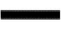 Black film strip icon in isolate on a white background. Royalty Free Stock Photo