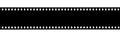 Black film strip isolated on white Royalty Free Stock Photo