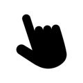 Black finger cursor. Computer mouse. Arrow pointer, mouse cursor. Vector illustration. E