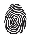 Black fingerprint shape