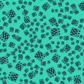 Black Fishing net pattern icon isolated seamless pattern on green background. Fishing tackle. Vector Royalty Free Stock Photo