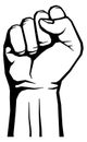 Black fist icon. Uprising symbol. Power sign Royalty Free Stock Photo